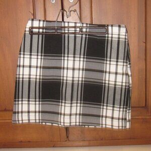 Urban Outfitters Plaid Skirt Black & White